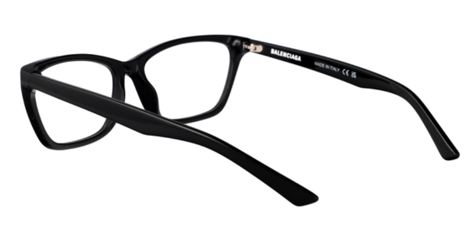 BALENCIAGA BB0406O 001 Logo-Temple Square Glasses