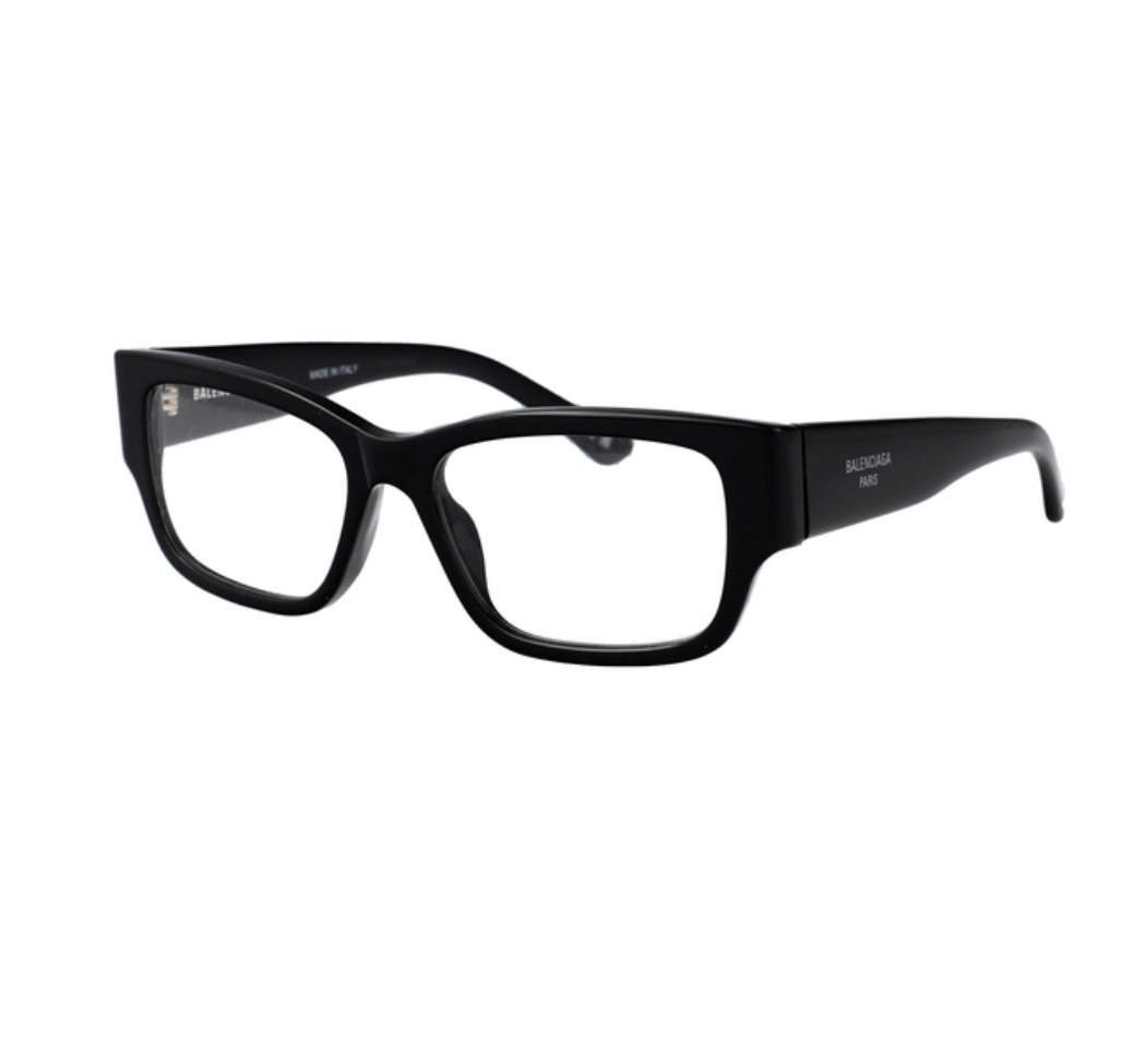 BALENCIAGA Logo Temple Square Frame Glasses