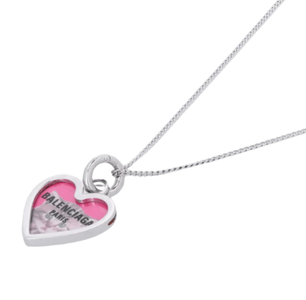 BALENCIAGA Darling Necklace - Silver/Fuchsia
