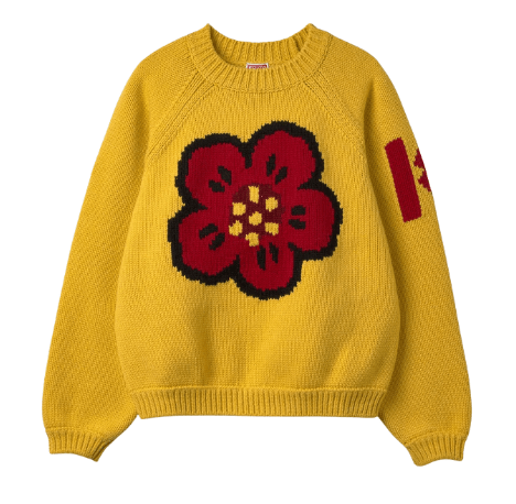 Bokeh Flower Knit - Yellow