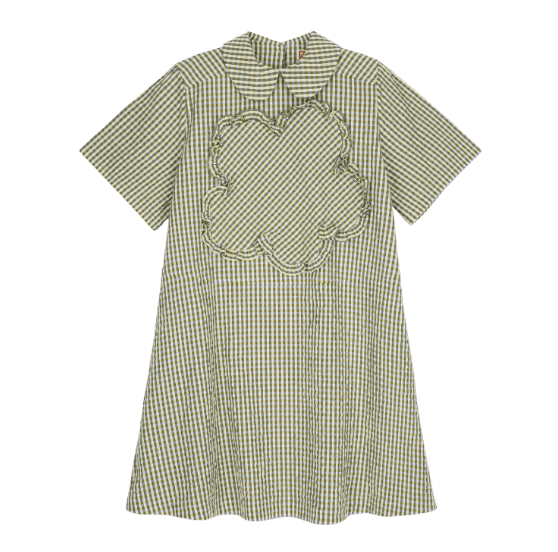 Gingham Babydoll Dress - Golden Yellow 