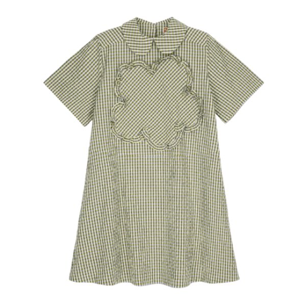 Gingham Babydoll Dress - Golden Yellow 