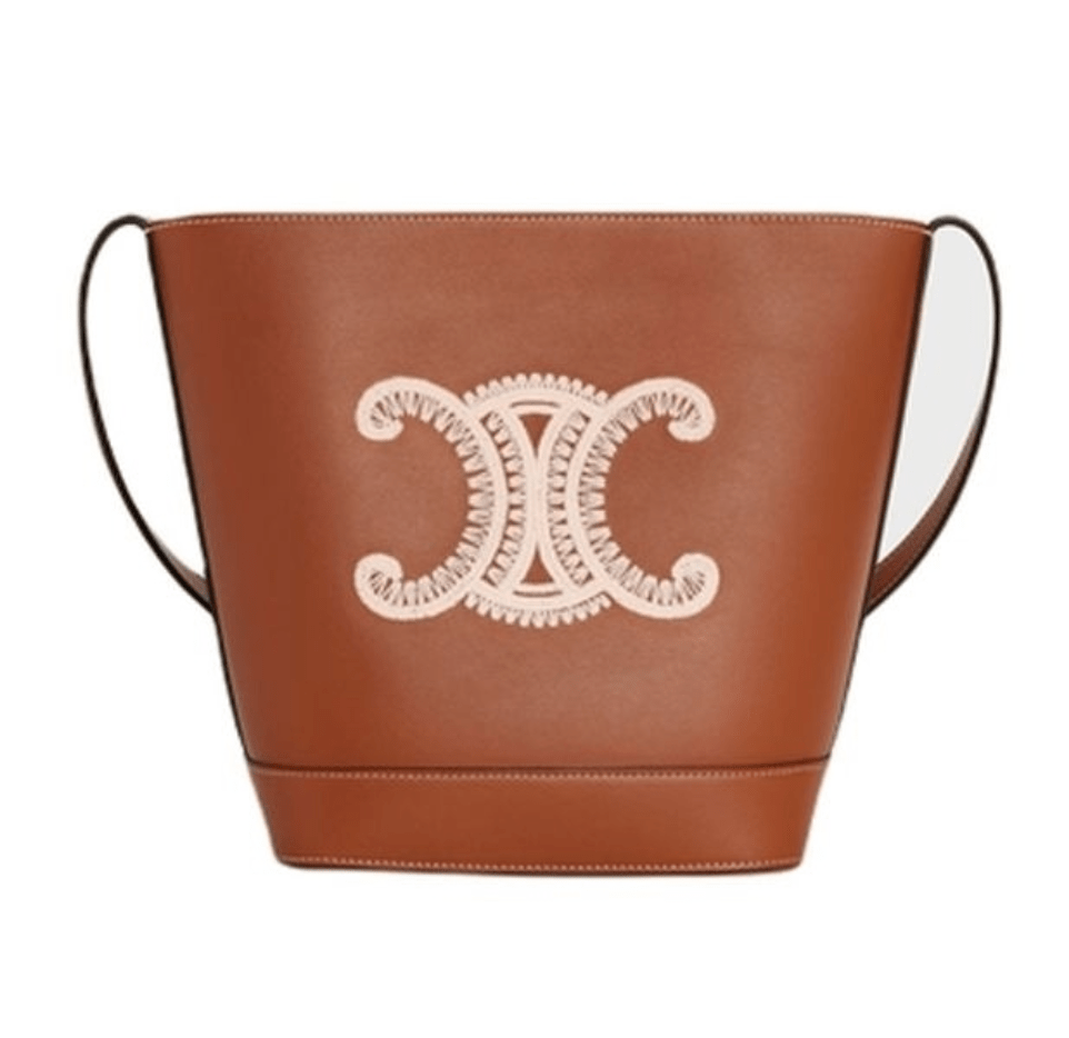Celine Triomphe Small Brown Shoulder Bag