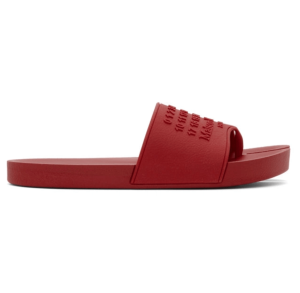 (W) Maison Margiela Tabi Numbers Slippers Red