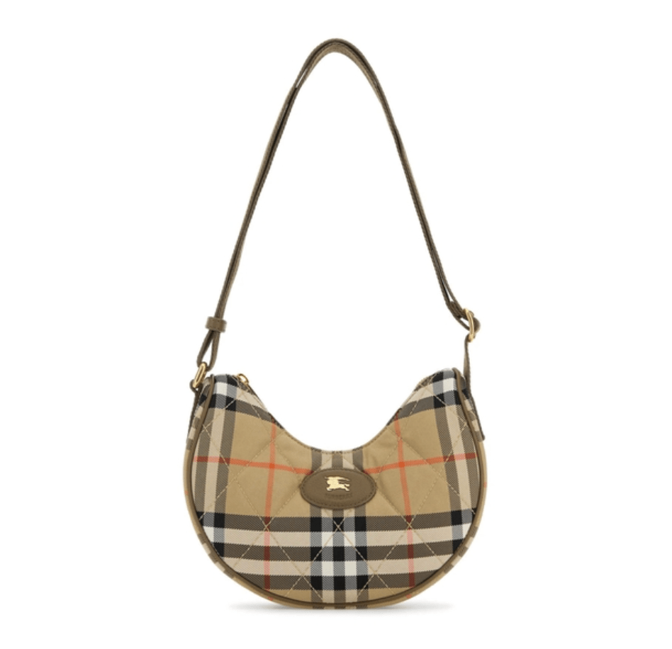 Burberry Beige Check Shoulder Bag