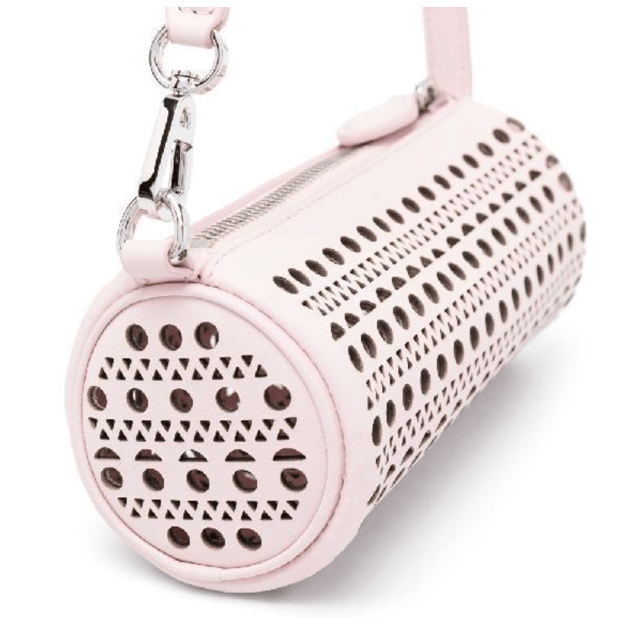 ALAÏA Vien Pattern Calfskin Mini Tube Bag