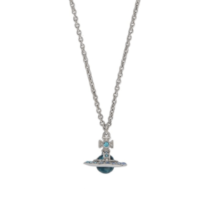 Vivienne Westwood New Tiny Orb Blue Pendant Necklace