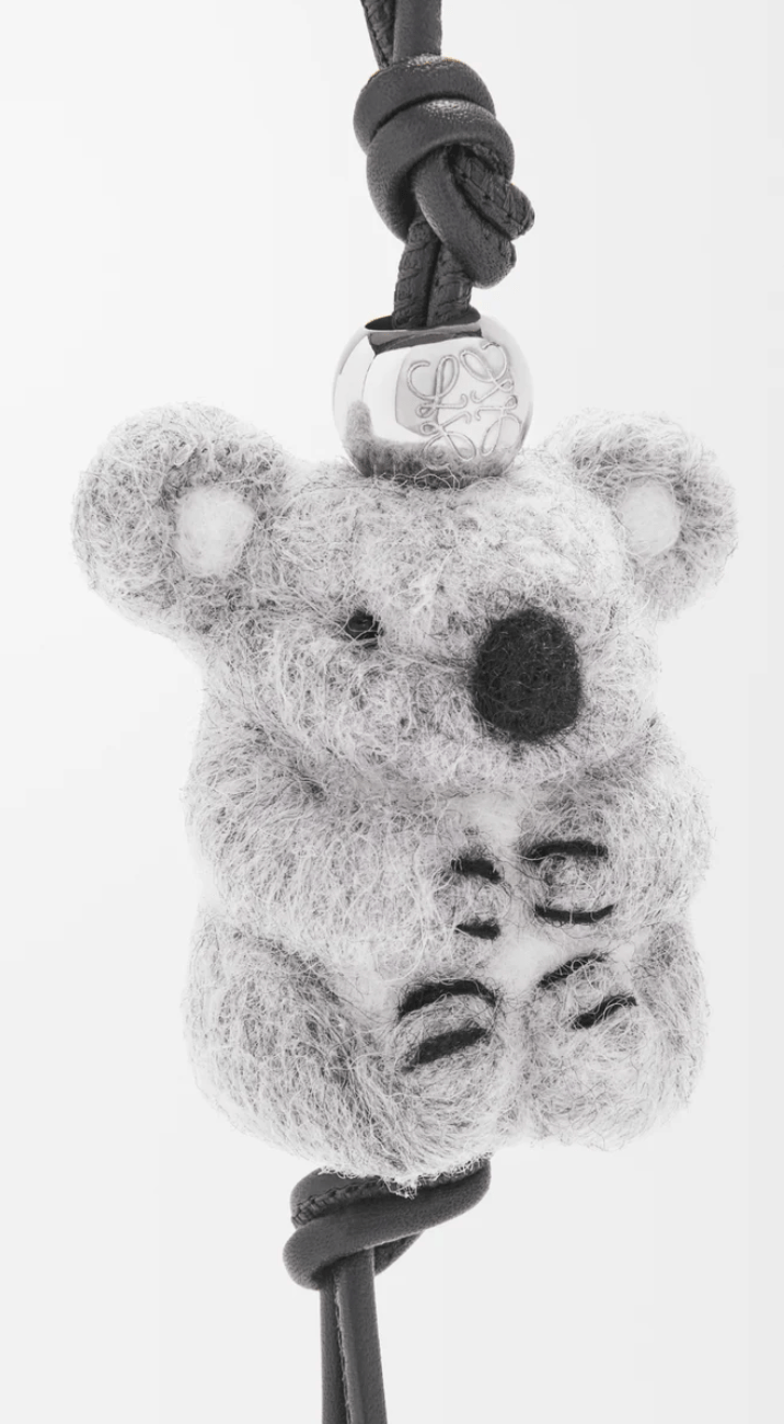Koala charm in felt and calfskin