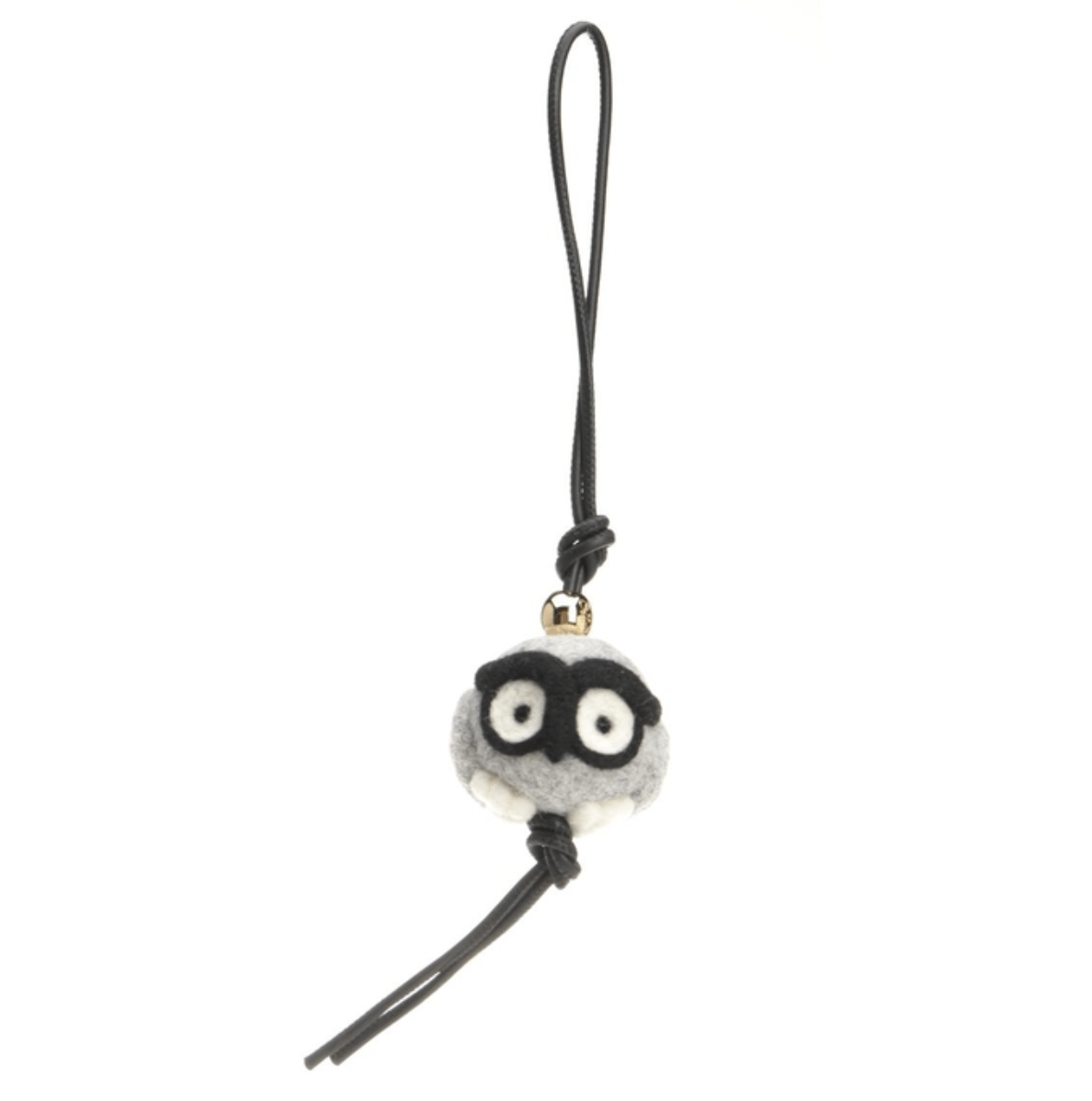 Owl charm in felt and calfskin