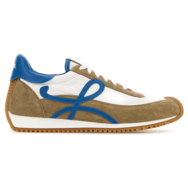 Flow Runner 2.0 in nylon and suede Beige