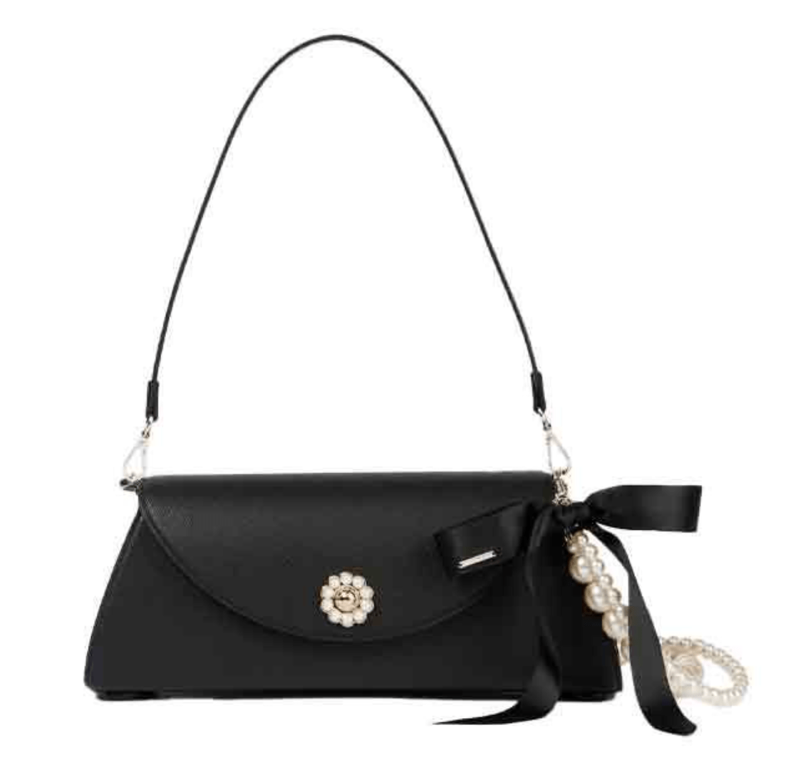 Valentine Tote Bag with Pearl-Embellished Pochette