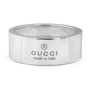 (W) Gucci Trademark Ring 925 Sterling Silver