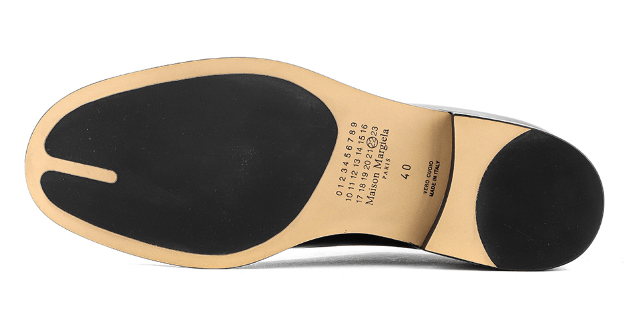 Maison Margiela Waxed Leather Shoes Black