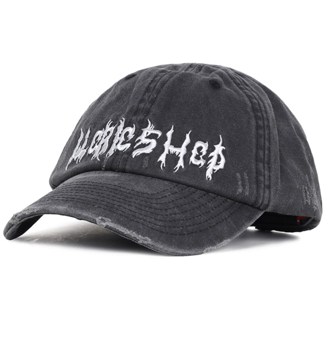 032C 25SS Washed Black Faceless Baseball Cap