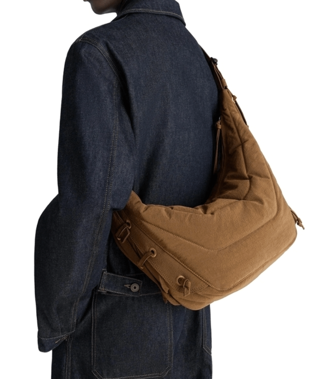 LEMAIRE Game Medium Brown Crossbody Bag