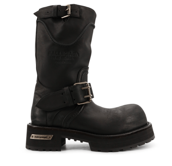 BALENCIAGA VENOM Mid-Calf Buckle Boots