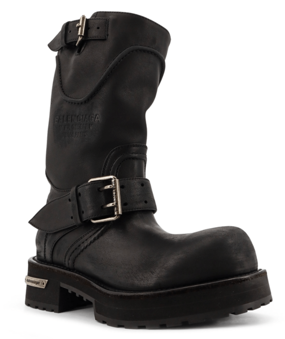 BALENCIAGA VENOM Mid-Calf Buckle Boots