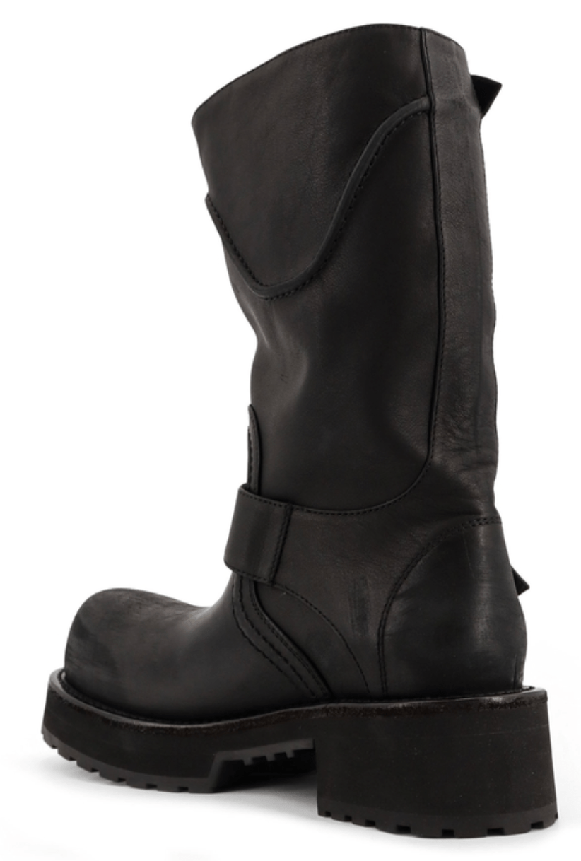 BALENCIAGA VENOM Mid-Calf Buckle Boots