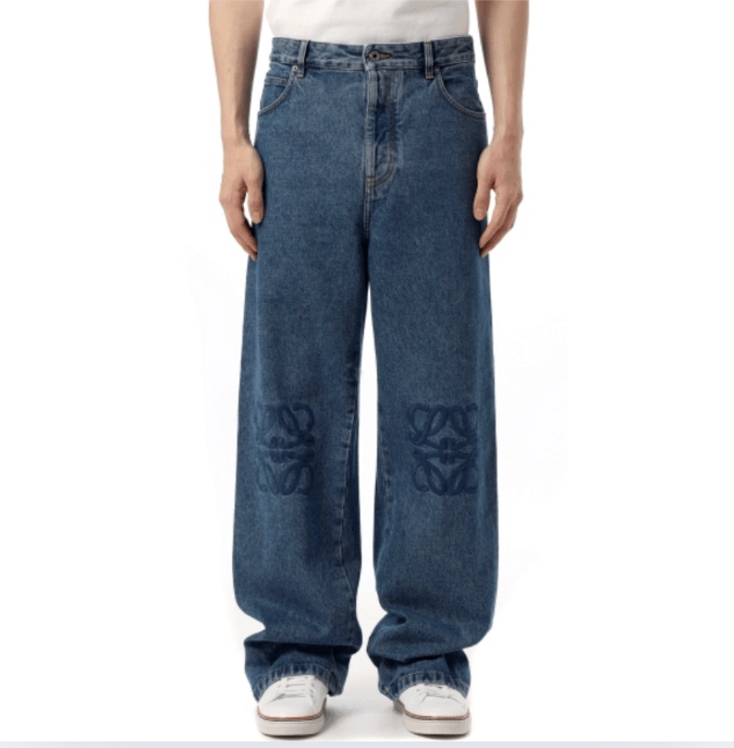 LOEWE Anagram Baggy Jeans in Denim 