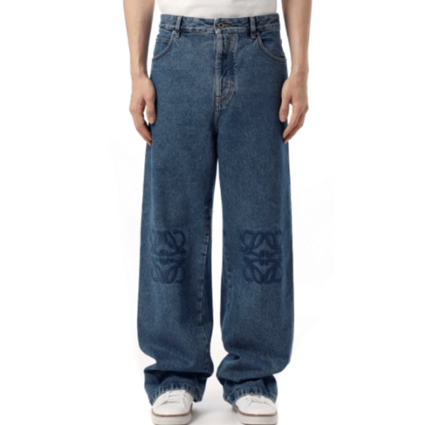 LOEWE Anagram Baggy Jeans in Denim 