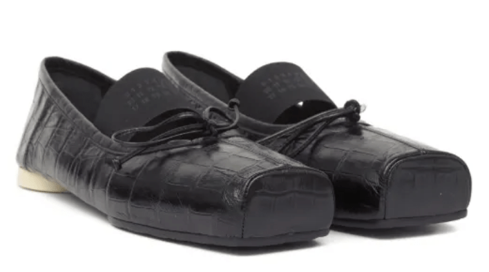 MM6 Maison Margiela Black Flat Shoes
