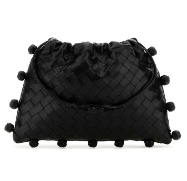 Bottega Veneta Intrecciato Black Shoulder Bag