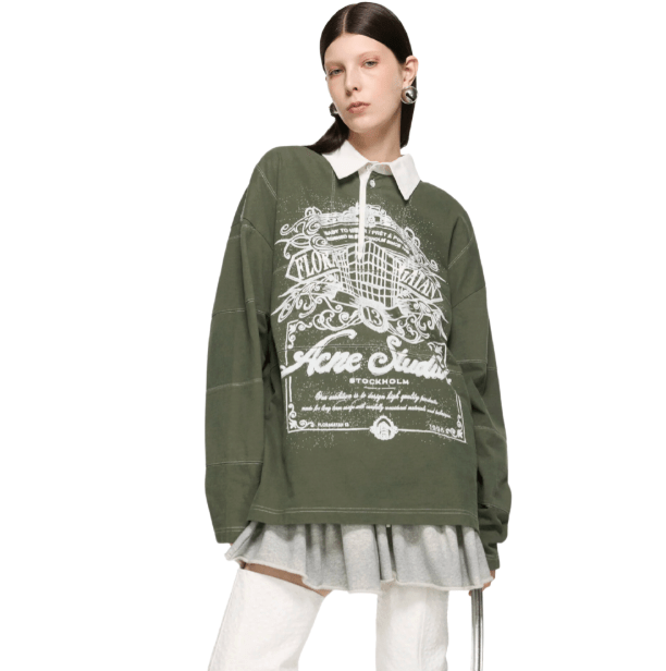 Acne Studios Logo T-Shirt Vintage Green