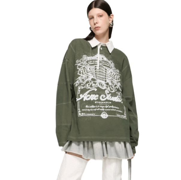 Acne Studios Logo T-Shirt Vintage Green