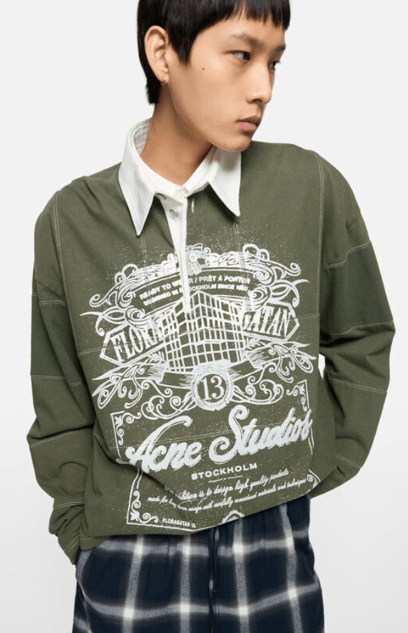Acne Studios Logo T-Shirt Vintage Green