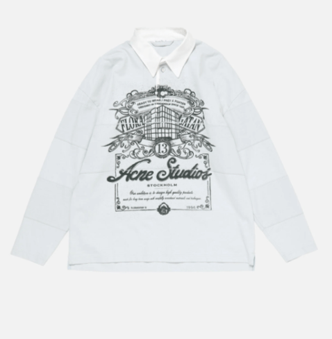 Acne Studios Logo T-Shirt Cold grey