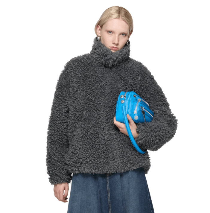 Faux fur bomber jacket