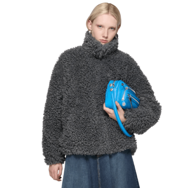 Faux fur bomber jacket