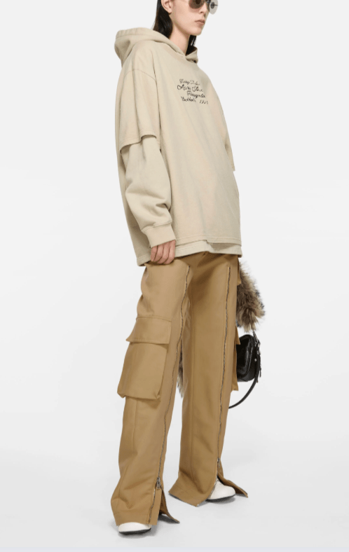 Acne Studios Layered Sweatshirt Faded Beige