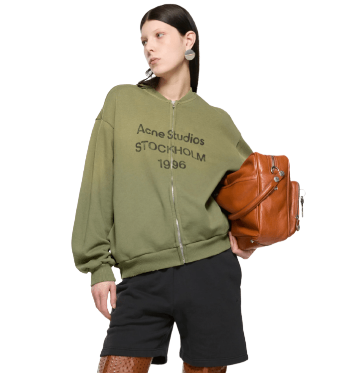 Zip-up cardigan Olive green