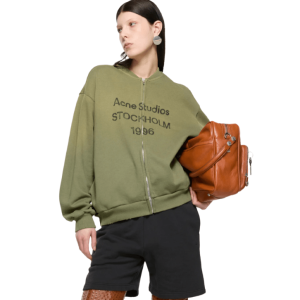 Zip-up cardigan Olive green