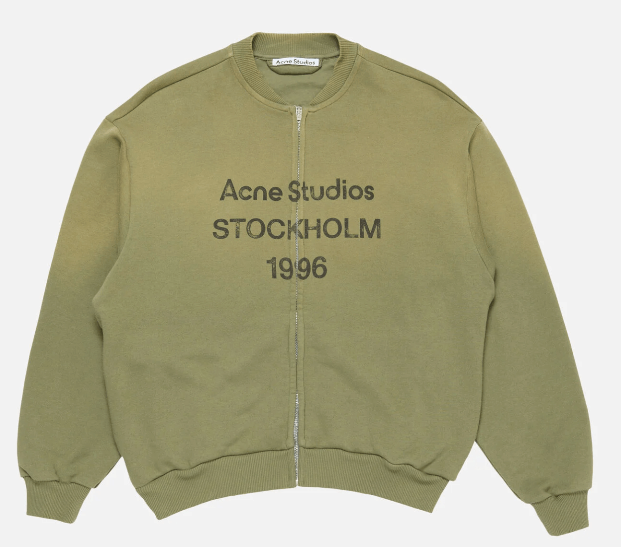 Zip-up cardigan Olive green