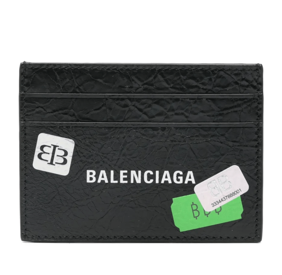 Balenciaga logo-plaque Leather Cardholder 