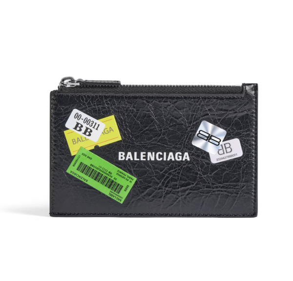 Balenciaga Leather Zip Cardholder 