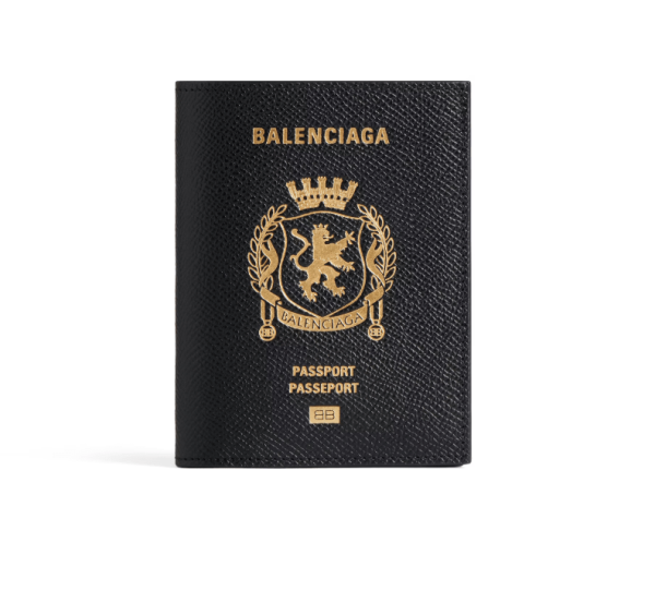 Balenciaga Passport Vertical Bifold Wallet - Black