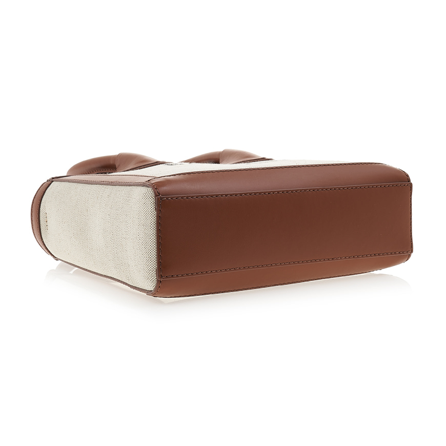 logo cotton tote shoulder bag