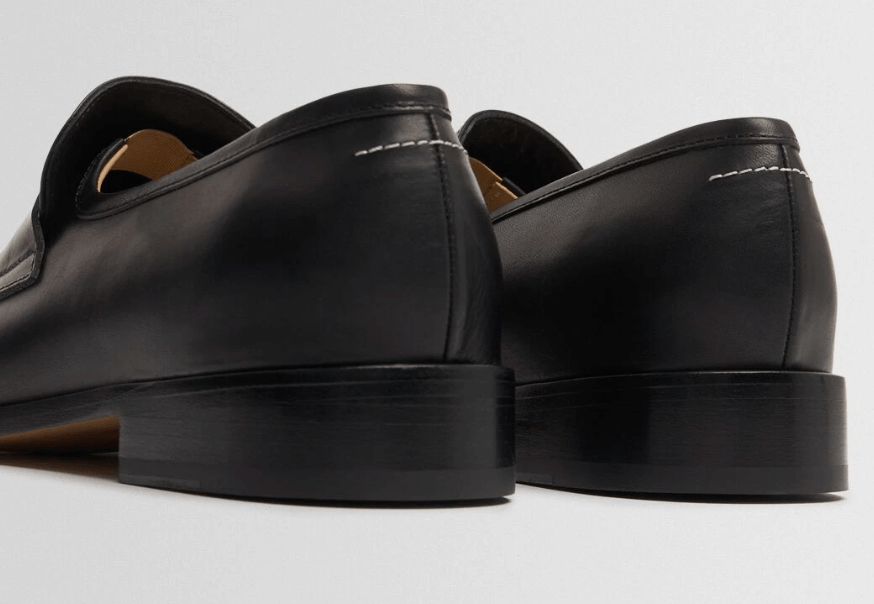 MM6 MAISON MARGIELA Black Leather Loafers