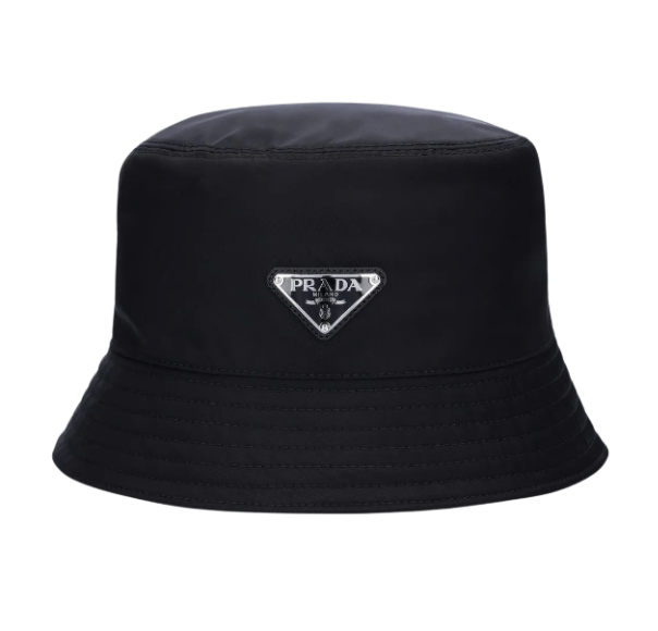 Triangle Logo Re-Nylon Bucket Hat – Black 