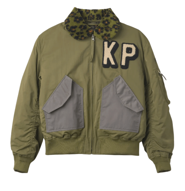 Boxy Flight Bomber Jacket – Khaki 