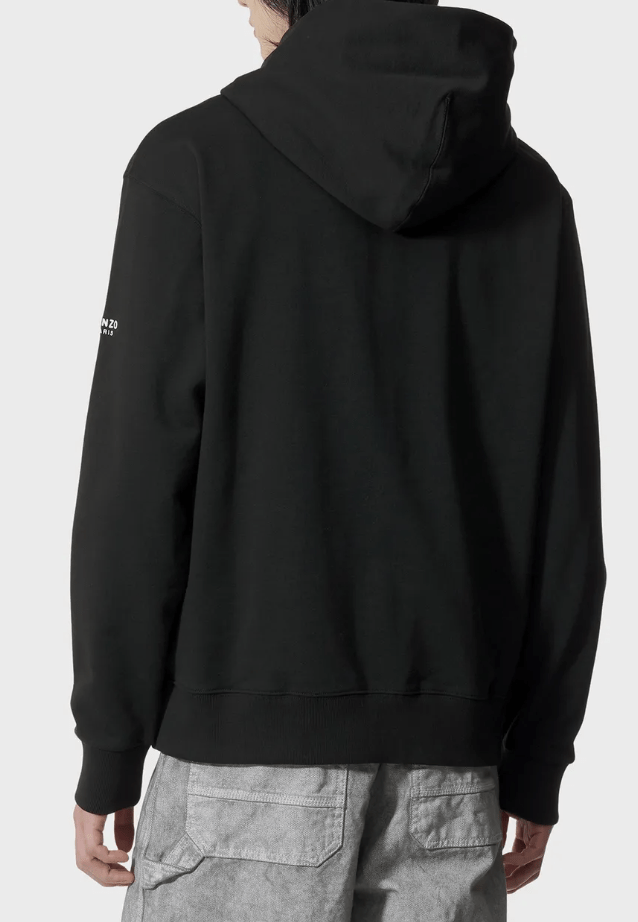 Bokeh Flower Full-Zip Hoodie – Black 