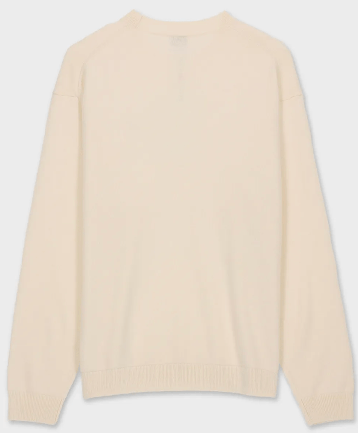 Bokeh Flower Crest Jumper Sweatshirt – Off White 