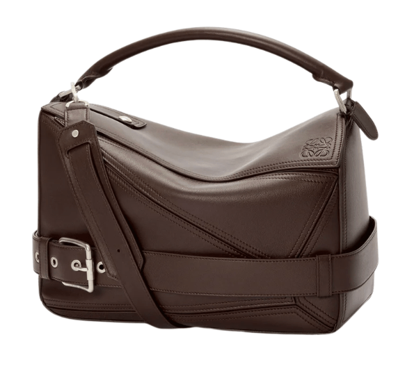 Large Puzzle Biker bag in shiny calfskin