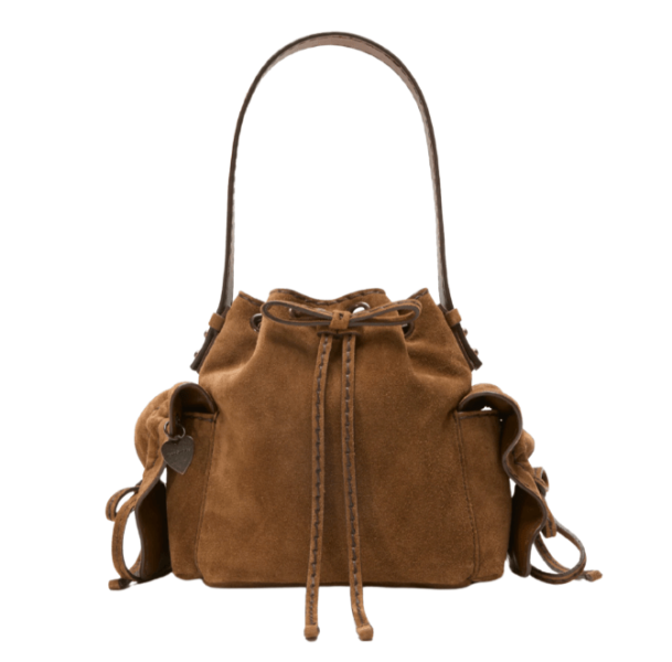 Multipocket mini bucket bag