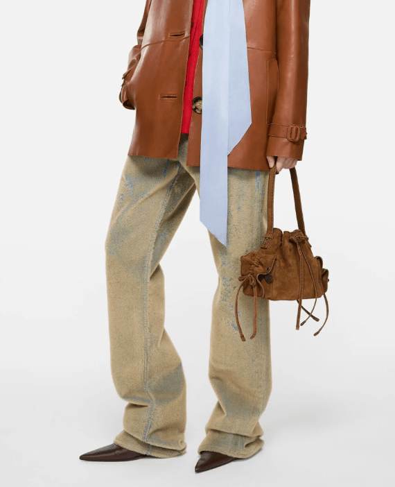 Multipocket mini bucket bag