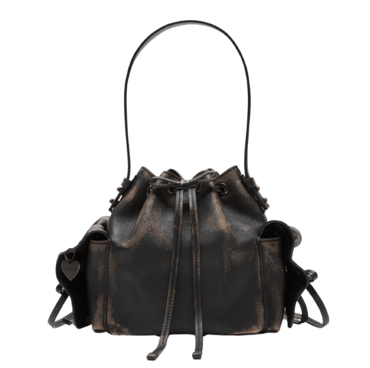 Multipocket mini bucket bag 