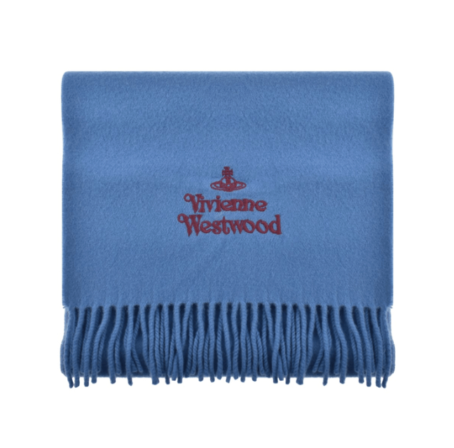 VIVIENNE WESTWOOD EMBROIDERED LOGO SCARF 